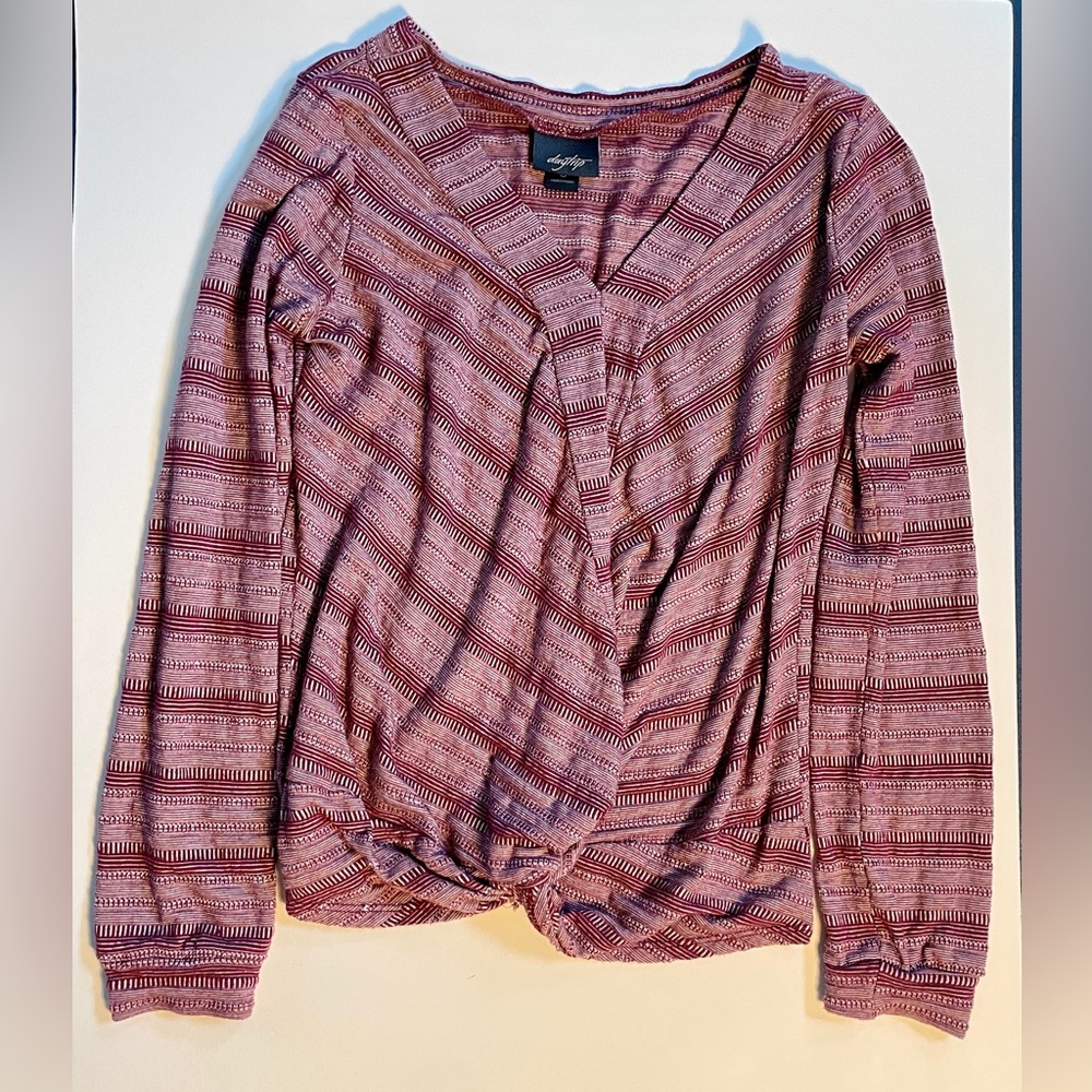 Striped Front Twist Top